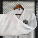 18-19 PSG White  Retro Long Sleeve  Jersey/18-19 PSG白色长袖