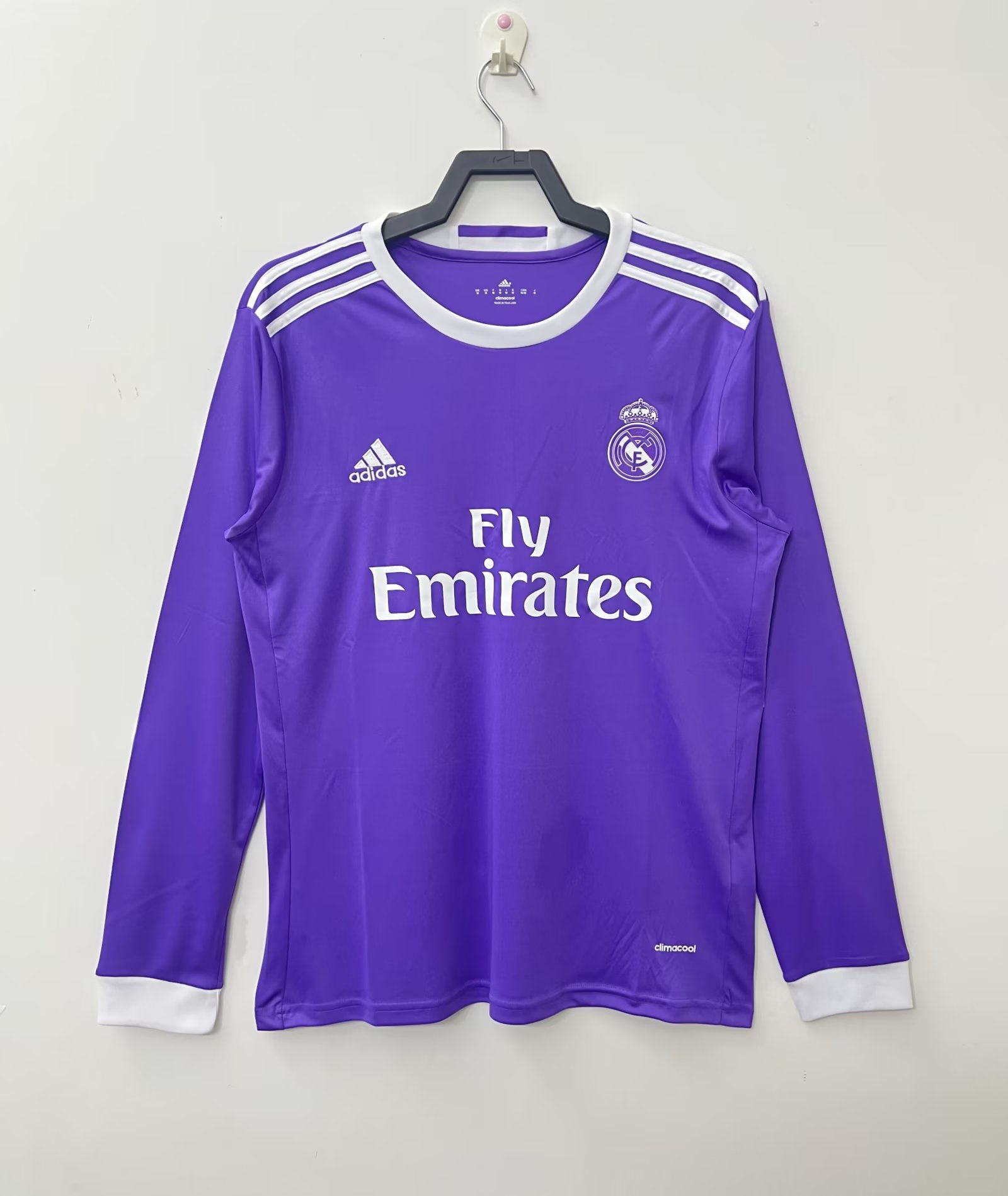 16 17 Real Madrid Away Retro Long Sleeve Jersey