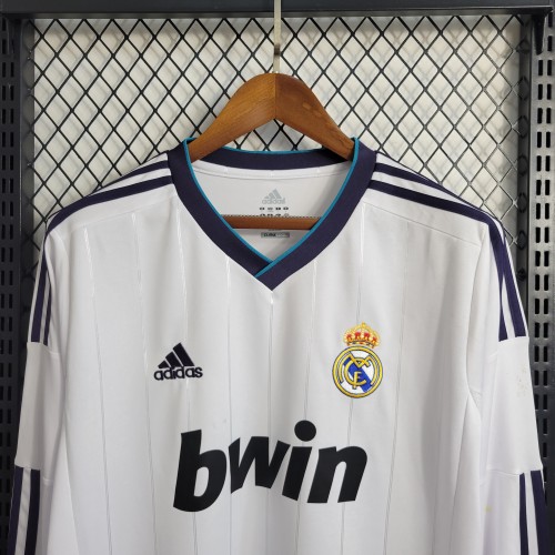 12-13 Real Madrid Home Retro Long Sleeve Jersey/12-13 皇马主场长袖