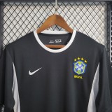 2002 Brazil Black Goalkeeper Retro Jersey/2002 巴西守门员黑色