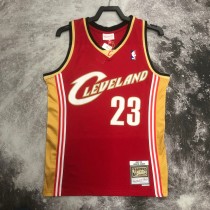 M&N 03-04 Cleveland Cavaliers  SW Red 23# JAMES