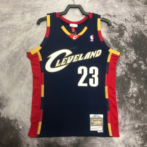 M&N 08-09 Cleveland Cavaliers  SW Blue 23# JAMES