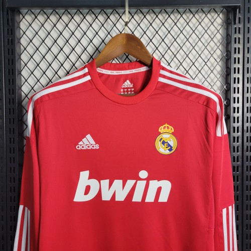 11-12 Real Madrid Red Retro Long Sleeve Jersey/11-12 皇马红色长袖