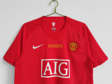 07-08 Manchester United Home UCL Version Red Retro Jersey/07-08 曼联主场决赛版