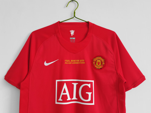 07-08 Manchester United Home UCL Version Red Retro Jersey