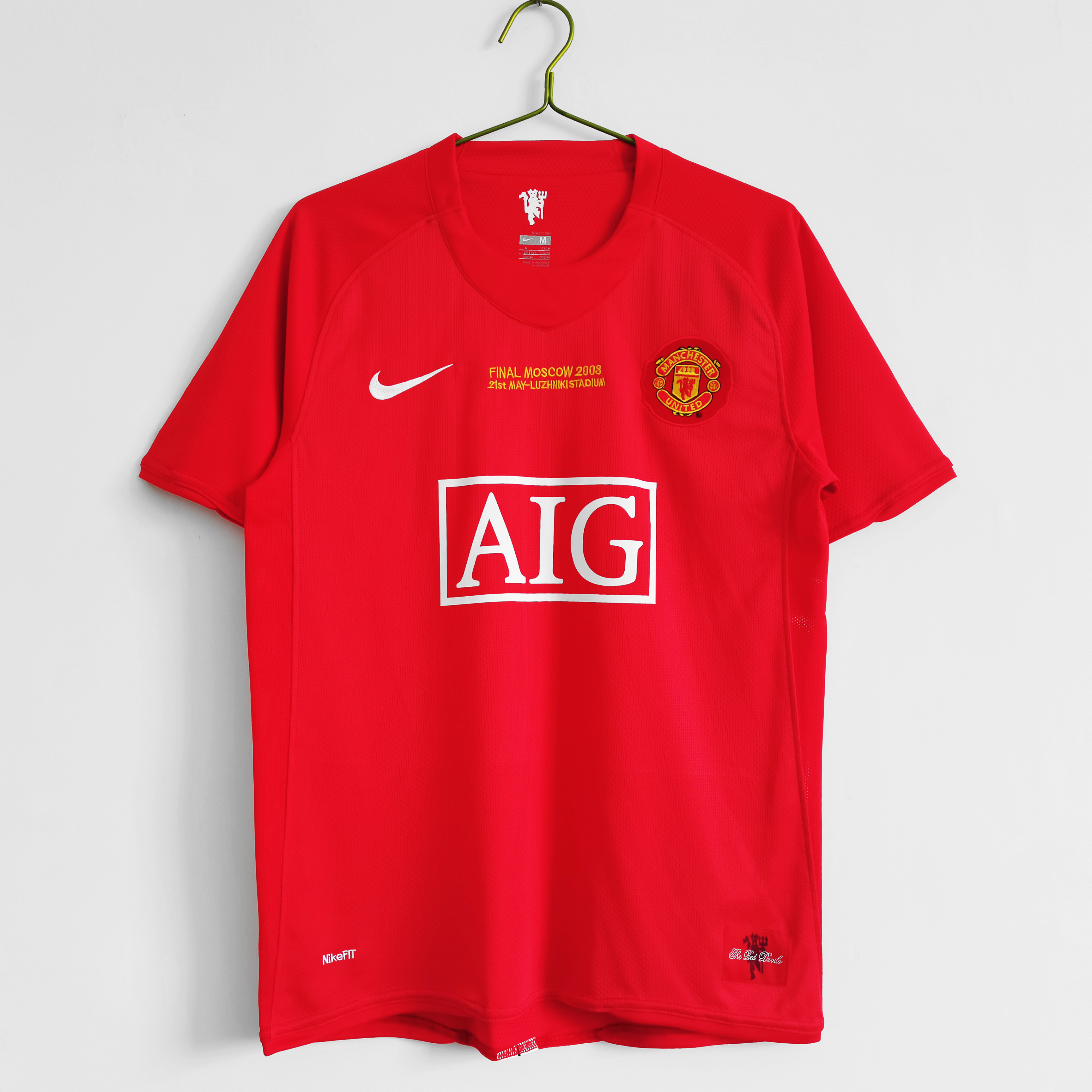 07 08 Manchester United Home UCL Version Red Retro Jersey
