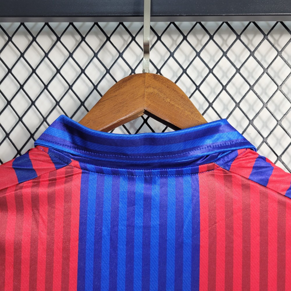1989 92 Barcelona Home Retro Long Sleeve Jersey