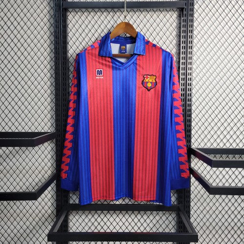 89-92 Barcelona Home Retro Long Sleeve Jersey