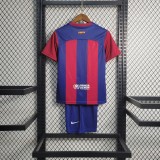 23-24 Barcelona Home Kids Kit/23-24 巴萨主场童装