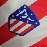 23-24 Atletico Madrid Home Long Sleeve Fans Jersey/23-24 马德里竞技主场长袖球迷版