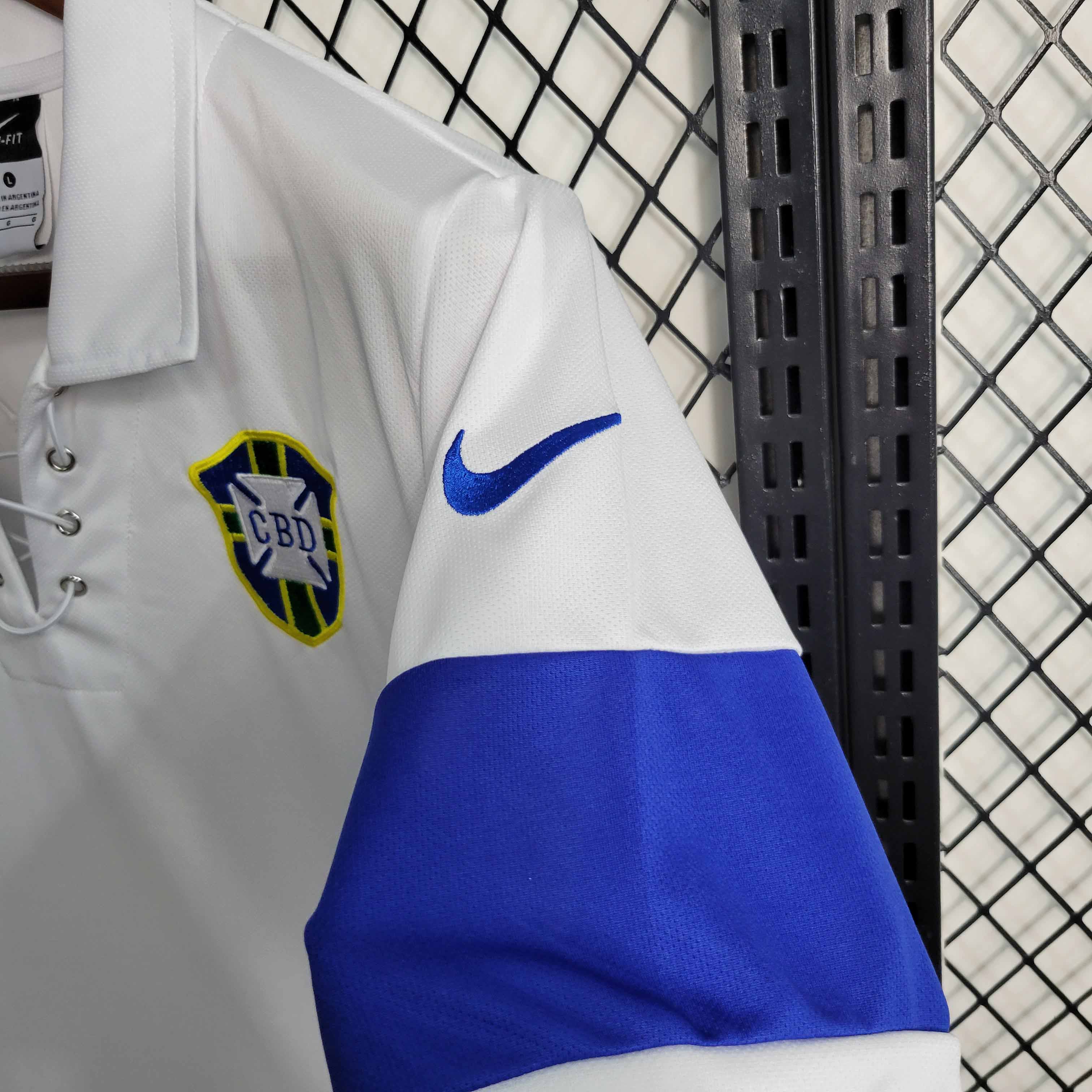 2004 Brazil White Retro Jersey