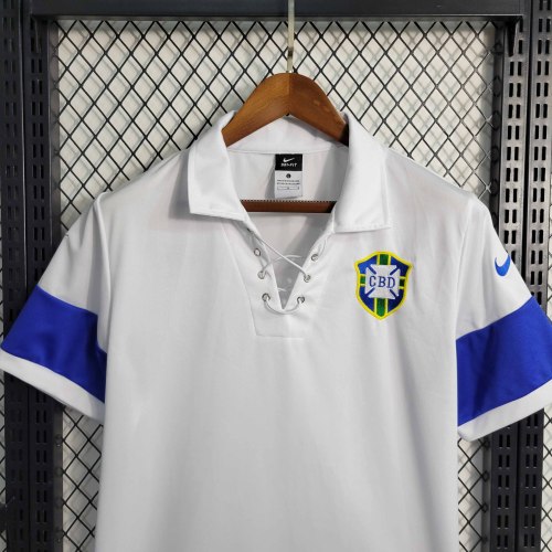 2004 Brazil White Retro Jersey/2004 巴西白色