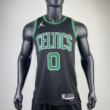 2023 Celtics Black 0#TATUM Hot Pressed Jersey