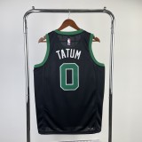 2023 Celtics Black 0#TATUM Hot Pressed Jersey