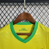 2023 Brazil Home Yellow Kids Kit/2023巴西主场童装