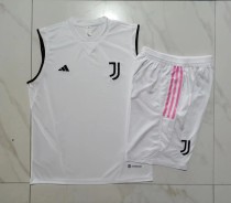 23-24 Juventus White Training Vest Suit/23-24 尤文无袖背心训练服