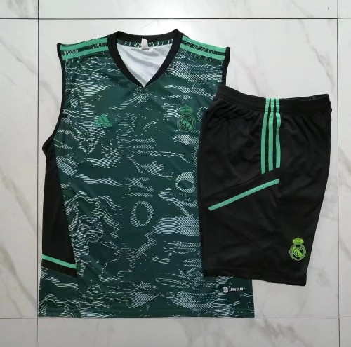 23-24 Real Madrid Green Training Vest Suit