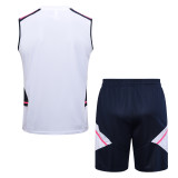 23-24 Arsenal White Training Vest Suit/23-24阿森纳白色无袖背心训练服
