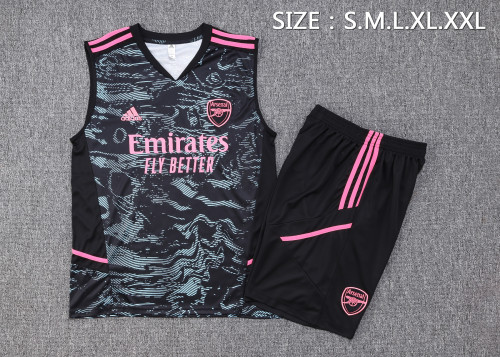 23-24 Arsenal New Black Training Vest Suit/23-24阿森纳黑色无袖背心训练服