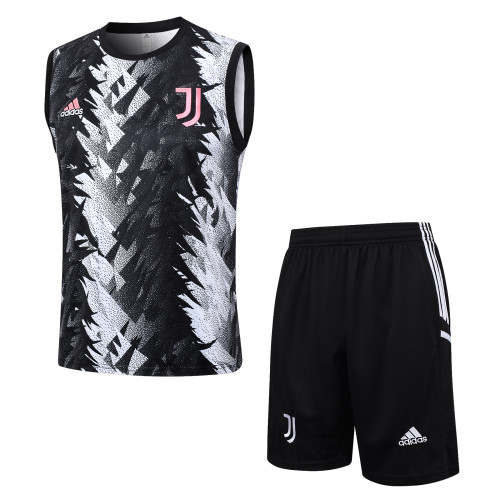 23-24 Juventus Black Training Vest Suit