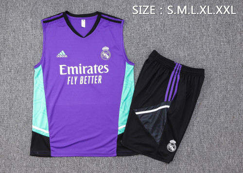 23-24 Real Madrid purple Training Vest Suit