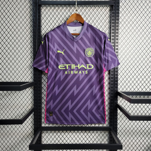 23-24 Manchester City Purple Goal Keeper Fans Jersey/23-24 曼城守门员球迷版紫色
