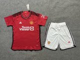 23-24 Manchester United Home Kids Kit /23-24 曼联主场童装