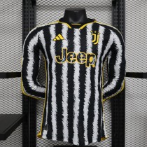 23-24 Juventus Home Player Long sleeve Jersey/23-24 尤文图斯主场长袖球员版