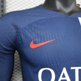 23-24 PSG Home Player Long Sleeve Jersey/23-24 PSG主场长袖球员版