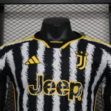 23-24 Juventus Home Player Long sleeve Jersey/23-24 尤文图斯主场长袖球员版