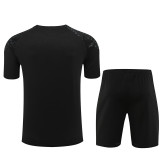 23-24 AC Milan Black Training Short Sleeve Suit