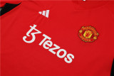 23-24 Manchester United Red Training Short Sleeve Suit