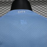 23-24 Manchester City Home Player Long Sleeve Jersey/23-24 曼城主场长袖球员版