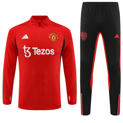 23-24 Manchester United Red Training Suit