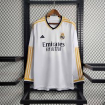 23-24 Real Madrid Home Fans Long Sleeve Jersey/23-24 皇马主场长袖球迷版