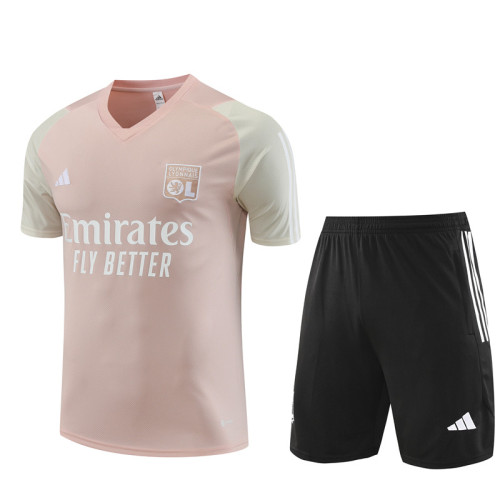 23-24 Olympique Lyonnais Short Sleeve Training Suit