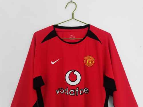 2002-04 Manchester United Home Long Sleeve Retro Jersey/02-04 曼联主场长袖