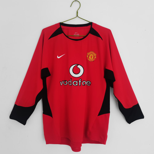 2002-04 Manchester United Home Long Sleeve Retro Jersey/02-04 曼联主场长袖