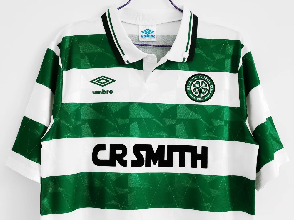 Celtic FC Mens Shirt Kit Jersey 1989/91 Away Retro OFFICIAL Soccer