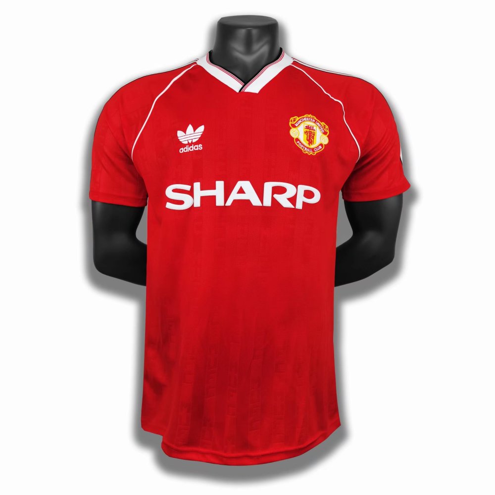 88/90 Manchester United Home Red Retro Jerseys Shirt