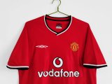2000-02 Manchester United Home Retro Jersey/00-02 曼联主场