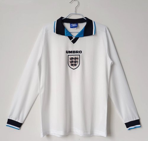 1996 England Home Long Sleeve Retro Jersey/1996 英格兰主场长袖