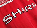 1999-00 Manchester United Home Long Sleeve Retro Jersey/99-00 曼联主场长袖