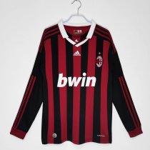 2009-10 AC Milan Home Long Sleeve Retro Jersey/09-10 AC米兰主场长袖