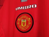 1996-97 Manchester United Home Long Sleeve Retro Jersey/96-97 曼联主场长袖