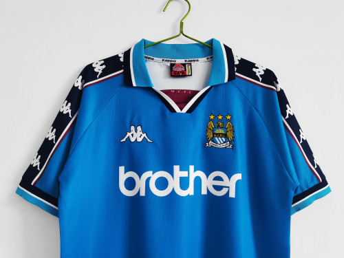 1997-98 Manchester City Home Retro Jersey/97-98 曼城主场