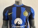 23-24 Inter Milan Home Player Jersey With Paramount+/23-24 国米主场球员版带广告