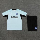 23-24 Inter Milan Short Sleeve Training Suit/ 23-24 短袖训练服国米浅灰色