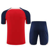 23-24 Atletico Madrid Short Sleeve Training Suit/ 23-24短袖训练服马竞红色
