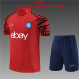 23-24 SSC Napoli Short Sleeve Training Suit/ 23-24 短袖训练服那不勒斯红色